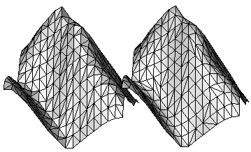 Aligning triangulation edges to better fit valleys and ridges