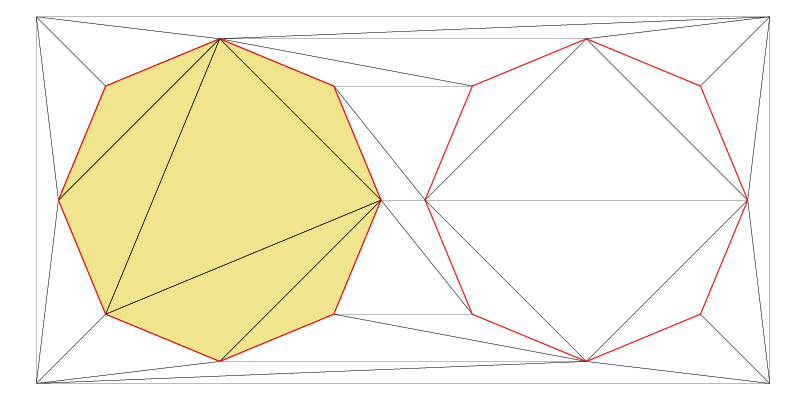 Zone inside a polygon