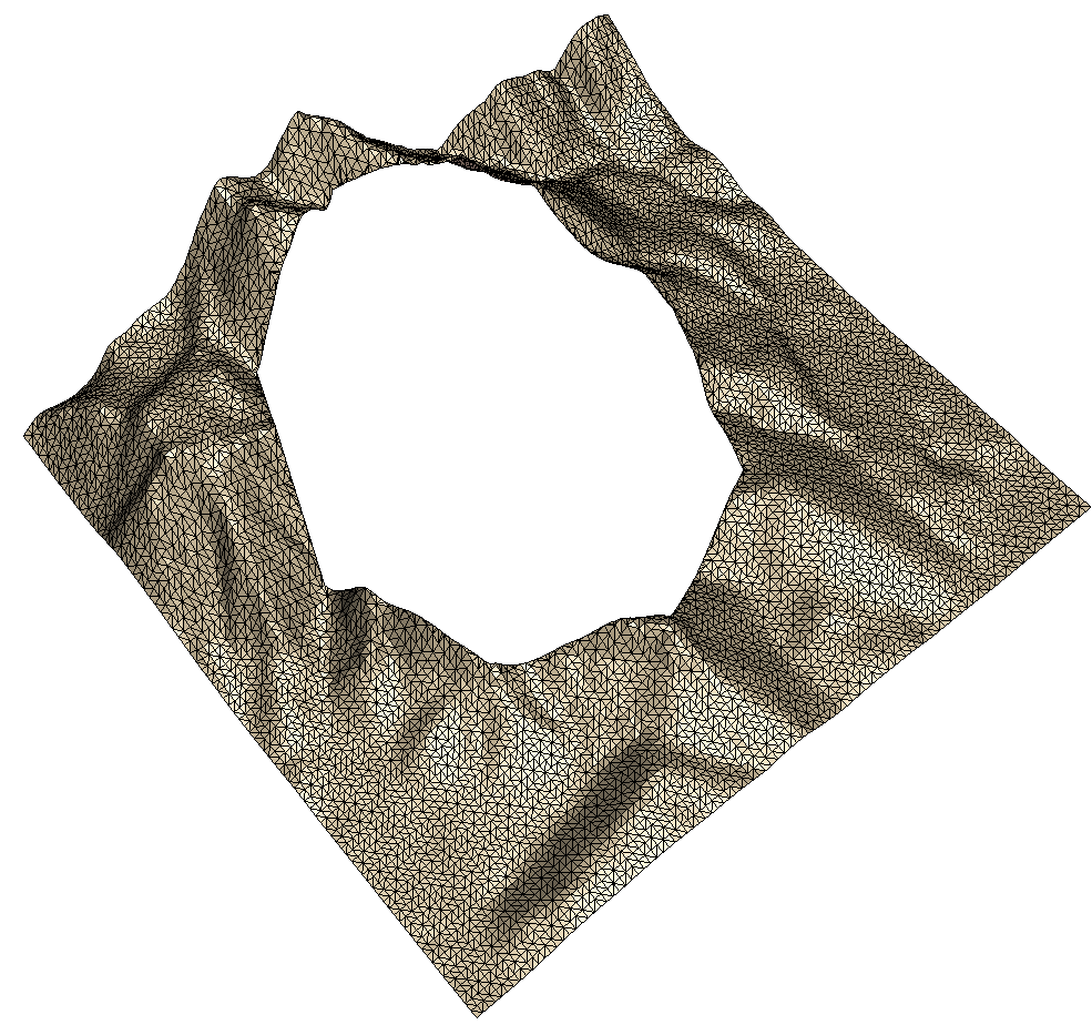 Terrain, complementary set of triangles