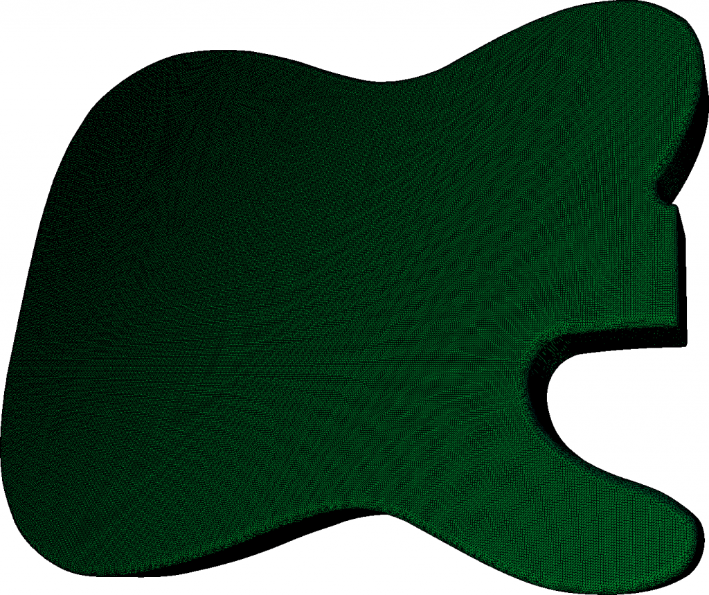 Triangle mesh reconstructed from a point cloud