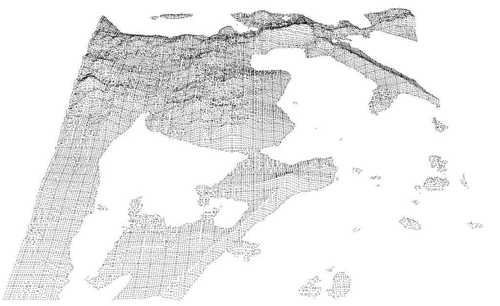 a point cloud that has been reduced to one third of its original size