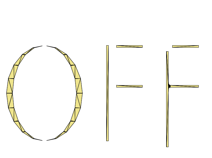 Negative offset shape created from a polygon using Fade2D.