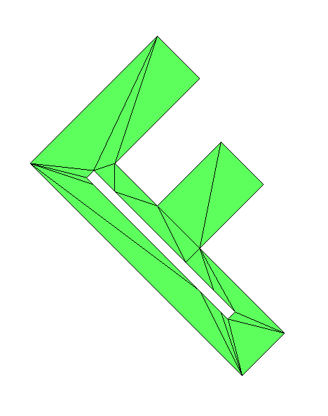The priority zone consisting of a triangulation of the letter 'F'